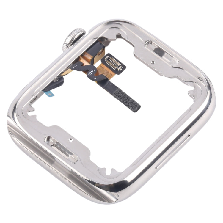 For Apple Watch Series 7 / 8 / 9 45mm LTE Stainless Steel Middle Frame Bezel Plate with Crown Spin Axis Flex Cable, For Apple Watch Series 7 / 8 / 9 45mm LTE(Stainless Steel)