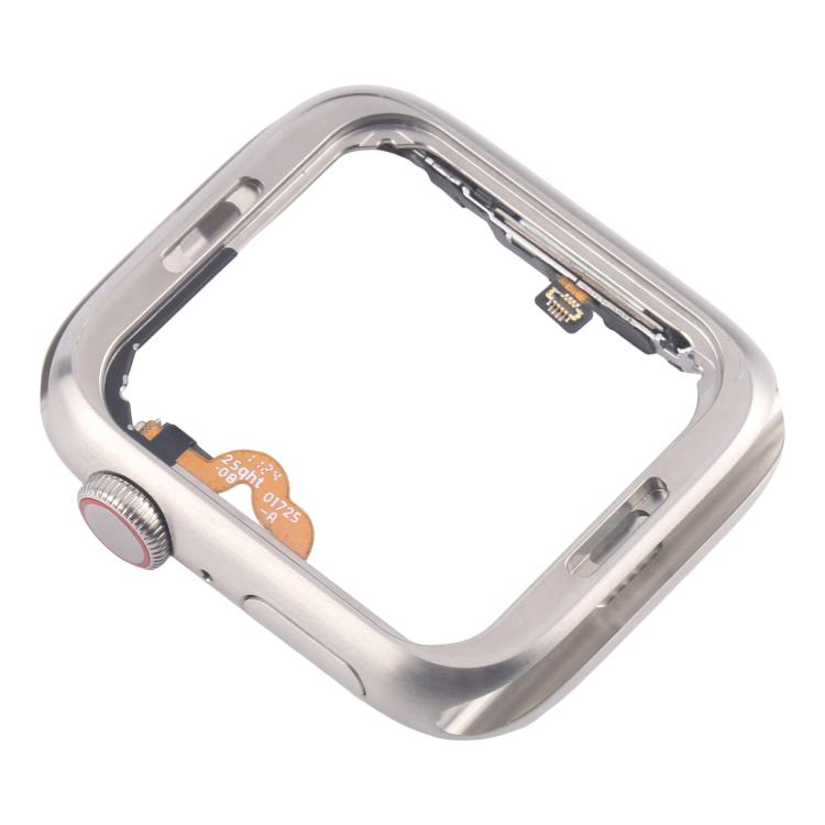 For Apple Watch Series 5 44mm LTE Stainless Steel Middle Frame Bezel Plate with Crown Spin Axis Flex Cable